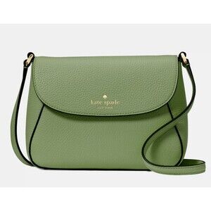 New Kate Spade Monica Small Flap Crossbody bag Pebble Leather Cedar Stand